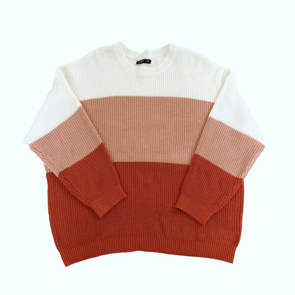 SHEIN Sweaters - 1XL SHEIN LUNE Plus Size Colorblock Drop Shoulder Sweater